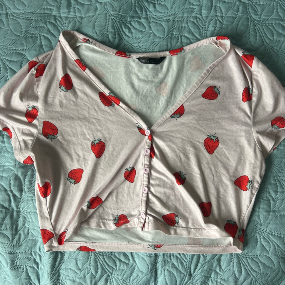 SHEIN Strawberry Patterned Skirt